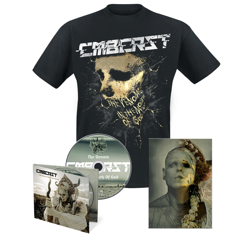 'The Venom In The Mouth Of God' CD + Shirt + Masked Venom Morph Portrait